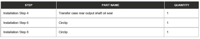 Transfer Case Rear Output Shaft Bearing